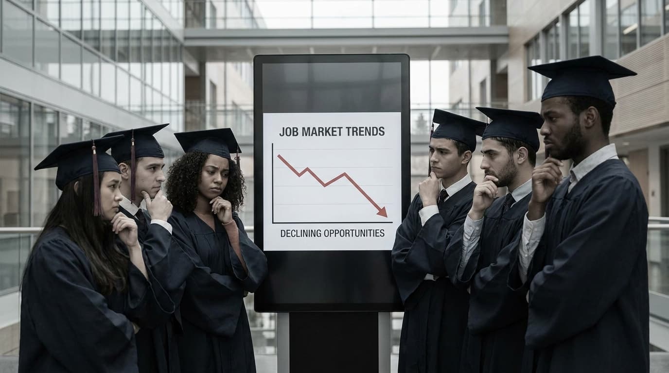 Graduates considering their future in a tough job market.