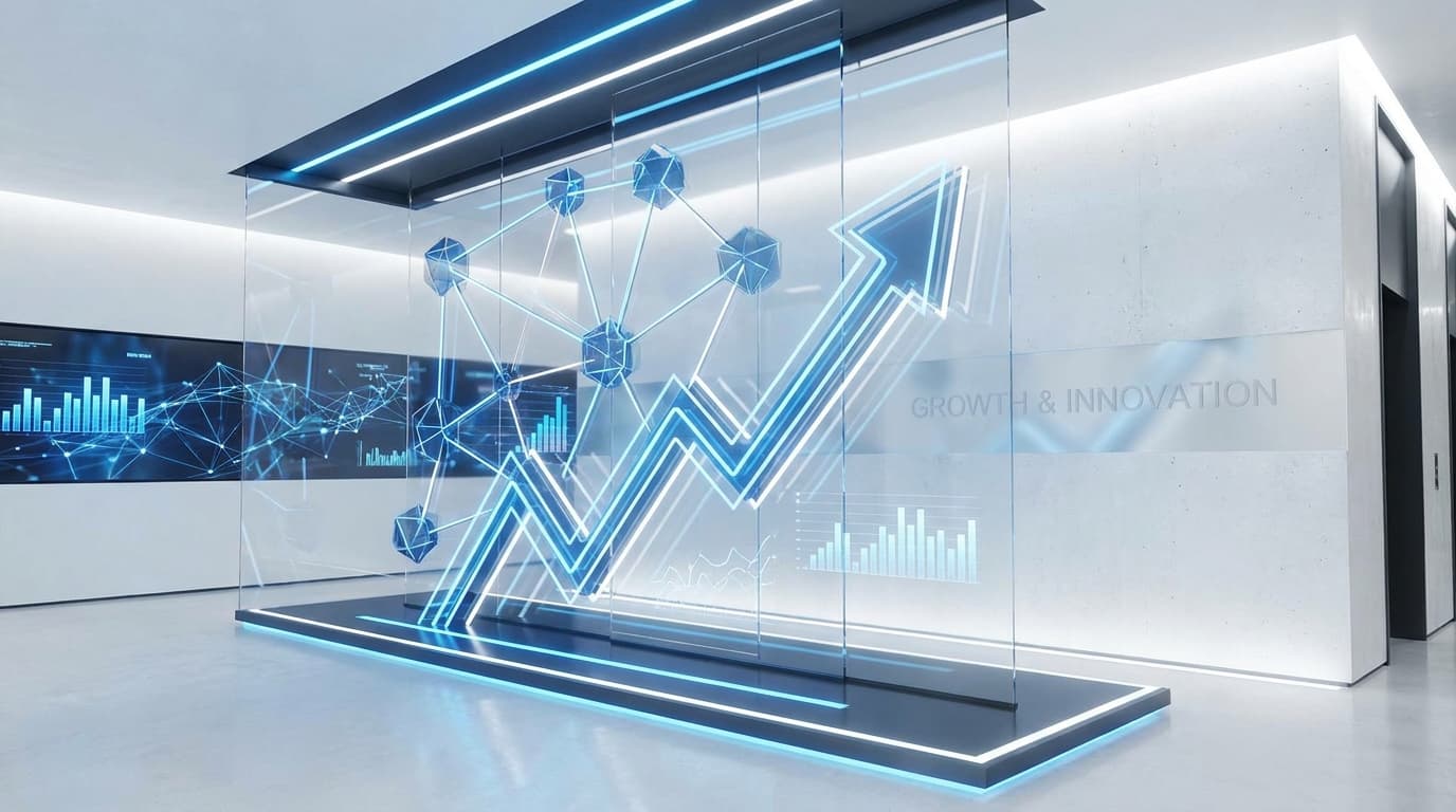 Abstract digital art symbolizing financial technology growth.