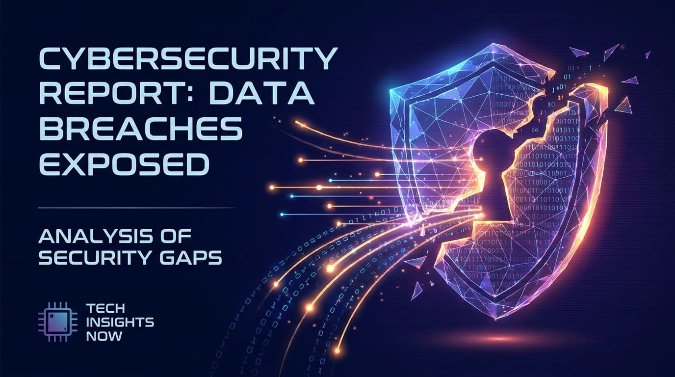 A conceptual image of a broken digital shield, symbolizing cybersecurity vulnerabilities and data protection gaps.