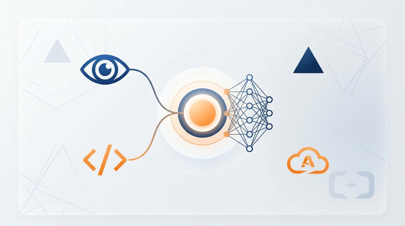 Abstract art showing the integration of Alibaba's Qwen AI model with the Vercel AI Gateway, symbolizing vision and language processing.