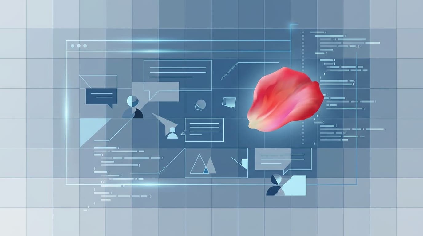 Abstract representation of a spam post on a tech forum.