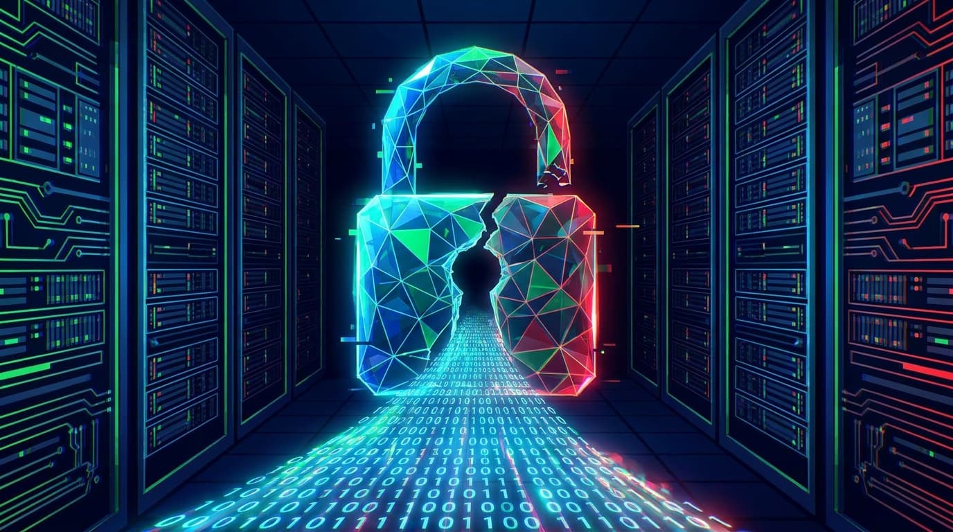An abstract image of a broken digital lock, symbolizing a critical Linux kernel security vulnerability.