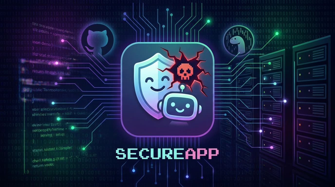 Illustration of malware hidden within a fake software application, symbolizing the threat on platforms like GitHub.