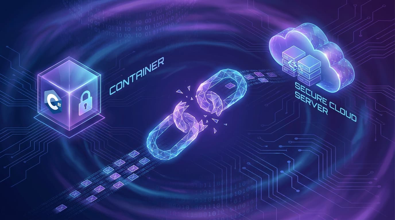 Abstract image of a broken chain link, representing a security vulnerability in the Linux kernel on Azure that allows container escape.