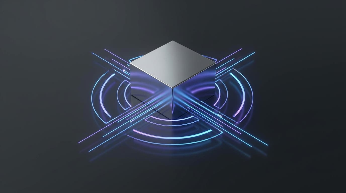 Abstract image of a futuristic AI chip, representing Groq's focus on high-speed AI inference.