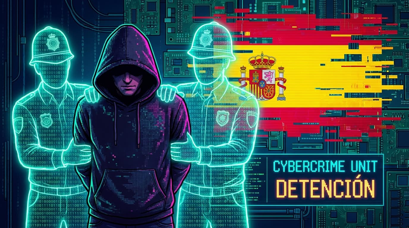 Arrest of a cybercriminal responsible for leaking Spanish government data.