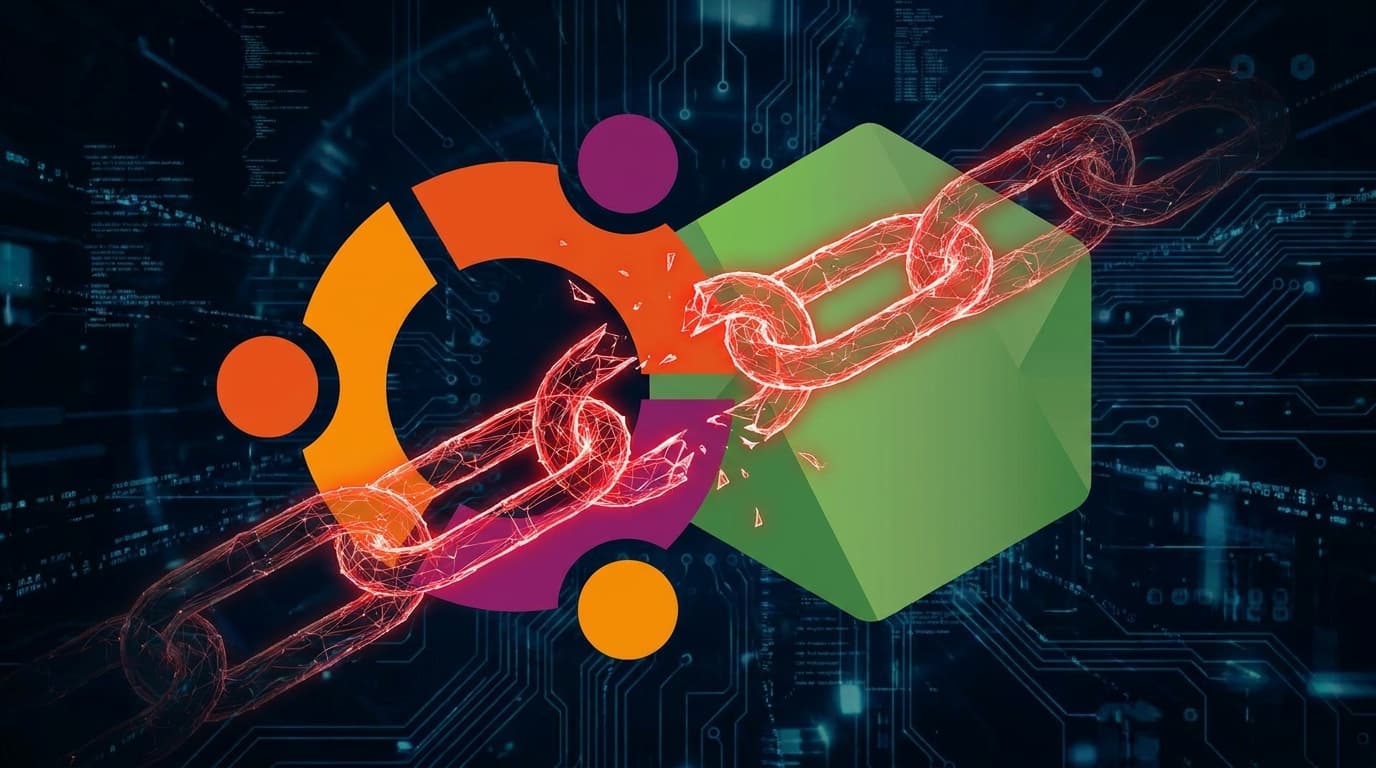 A conceptual image representing a security vulnerability in the tar-fs library on Ubuntu servers.