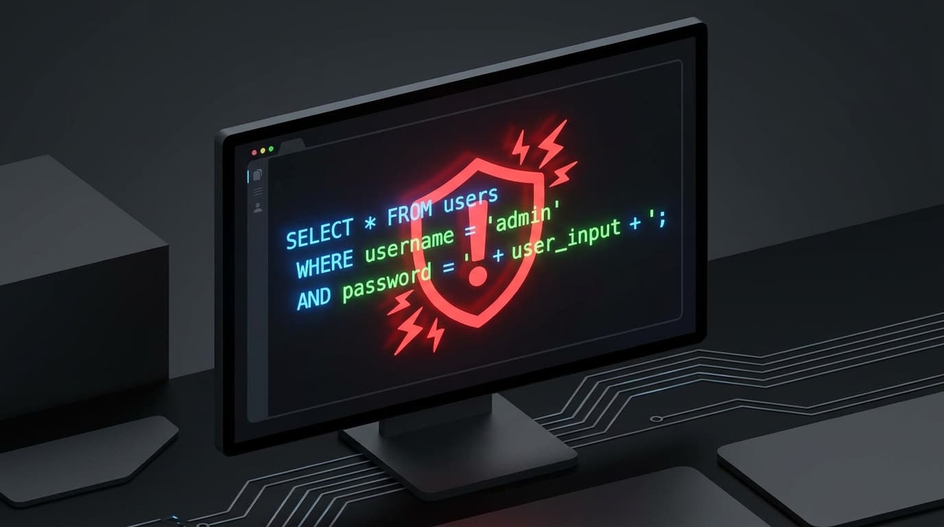 Abstract representation of a security vulnerability in the Appsmith SQL editor.