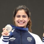 Manu Bhaker with Olympic Medal