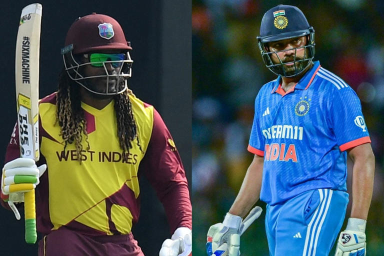 Rohit Sharma and Chris Gayle