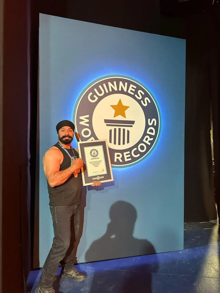 Steelman of india Amandeep Singh Sets World guiness Record