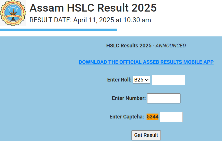 Assam HSLC Class 10 Result out