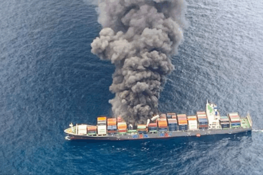 China Thanks India for Swift Rescue of Fire-Hit Cargo Ship