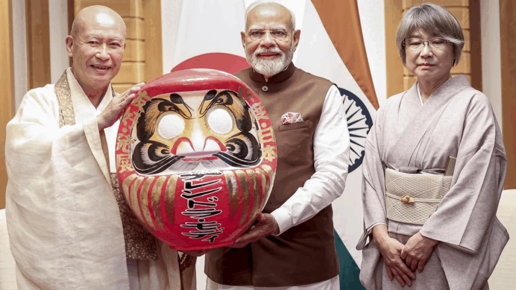 PM Modi Receives Daruma Doll from Japan — Symbol of Good Luck 