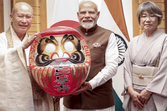 PM Modi Receives Daruma Doll from Japan — Symbol of Good Luck 